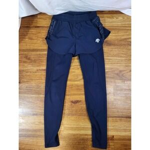 Descente 2 In 1 Sizs XS Navy Blue Leggings Shorts